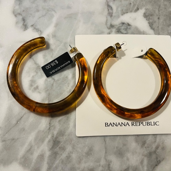 Banana Republic Resin Hoop Earrings - Picture 2 of 5